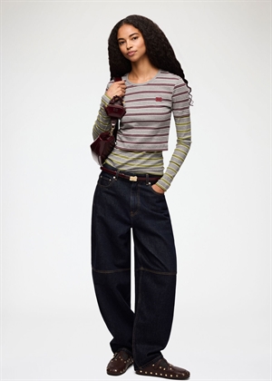 Soft cotton rib long sleeve double layer Port Royale A1040472 Ganni 